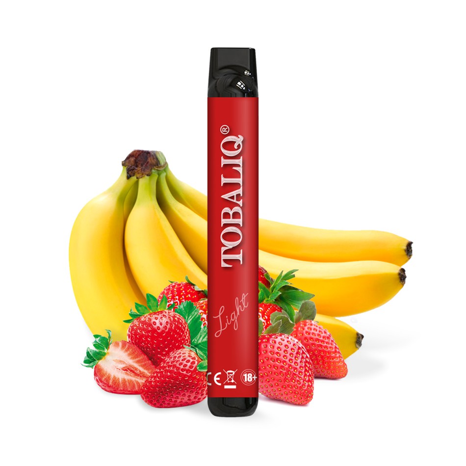 TobaliQ E-Shisha 10mg Nikotin 600 Puffs Strawberry + Banana