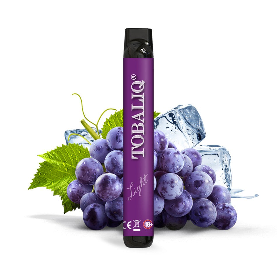 TobaliQ E-Shisha 10mg Nikotin 600 Puffs Grape ICE