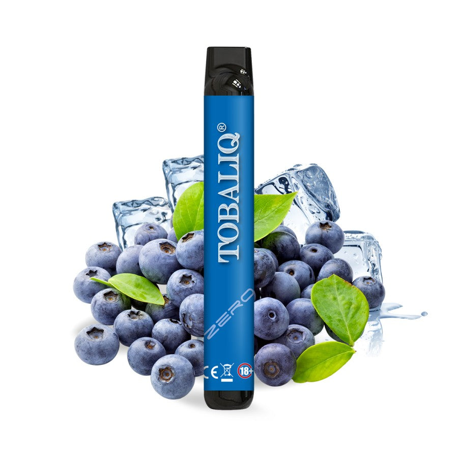 TobaliQ E-Shisha ohne Nikotin 600 züge Blueberry ICE